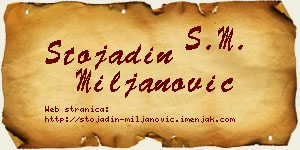 Stojadin Miljanović vizit kartica